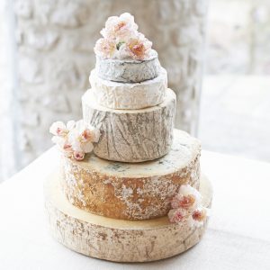 Amethyst cheese wedding cake tower