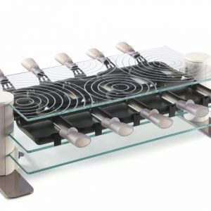 Clear Raclette Grill for 10 People